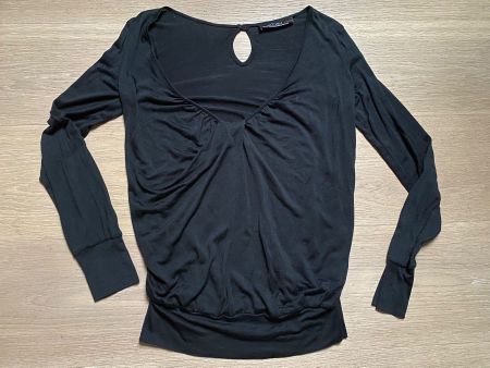 Neuwertiges schwarzes Mac Cain Langarm Shirt Grösse S