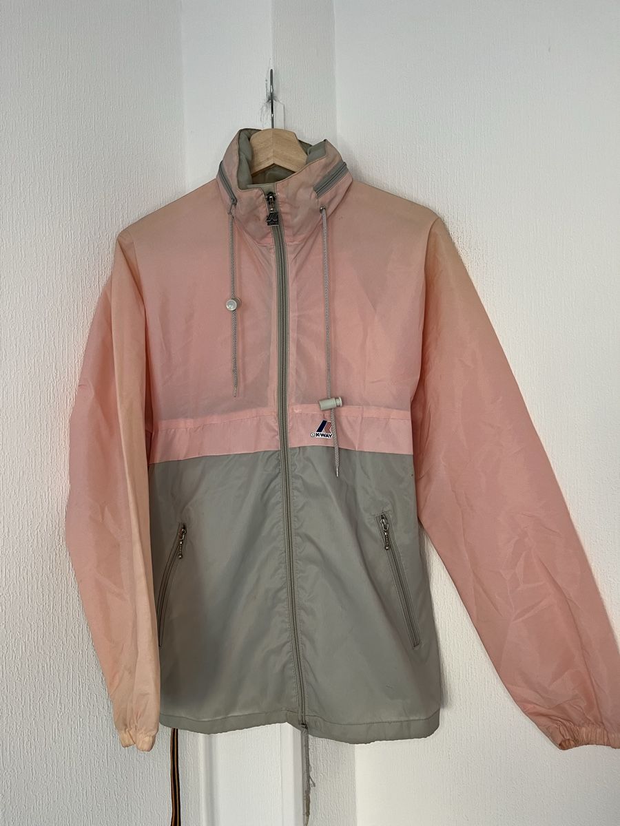 Manteaux: Windbreaker K-Way jacket pink grey size S  – D'occasion à Lausanne par Danash