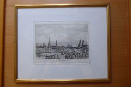 W. Kuster - Zürich - Goldrahmen handvergoldet 24 x 30 cm