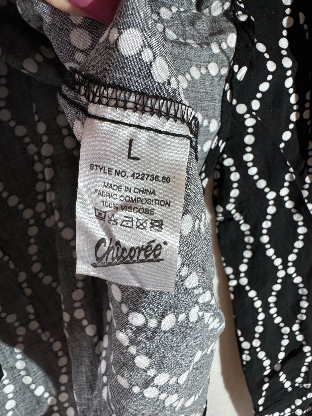 Camicette: Bequeme Bluse mit Perlenkettenmuster Gr. L – Usato da Grosswangen venduto da SALE_SALE_SALE 2