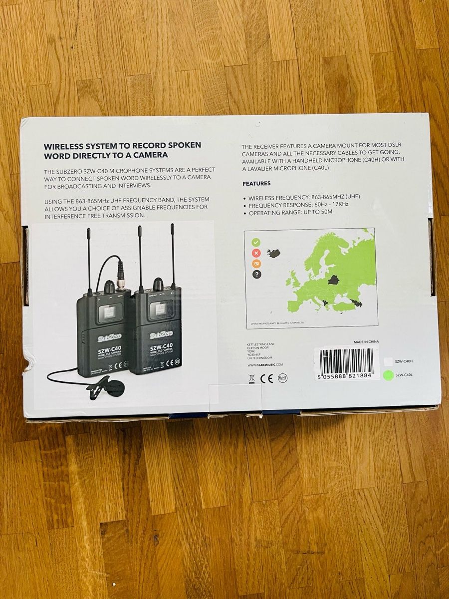 Microfoni: SubZero Funkmikrofon Set SZW-C40 Kamera Mikrofon – Nuovo (secondo la descrizione) da Zürich venduto da rit_y22r 1