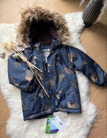 Minymo wasserdichte warme Winterjacke mit Muster Gr.  98 Neu