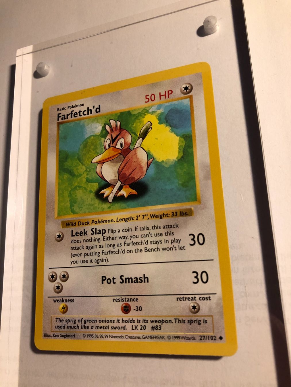 Sammelbilder & Trading cards: Farfetch'd  (uncommon) Base Set Shadowless - LP/NM - ab 1. – Gebraucht aus Giubiasco von dan_pr8b 2