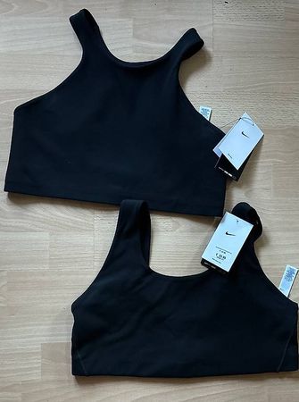 Nike Sport BHs, Schwarz, Grösse XL, Neu mit Etikett (2 Stk)