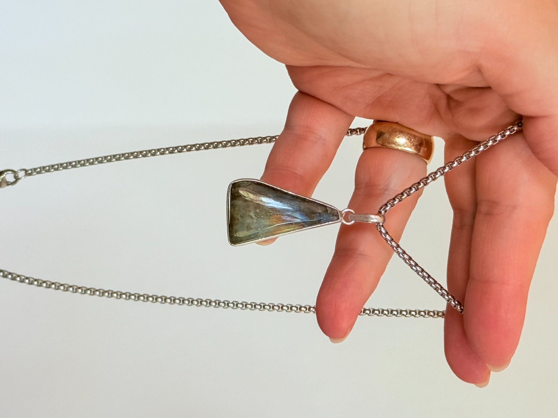 Colliers: Collier avec Labradorite – Neuf avec emballage d'origine à Genève par AWWA 8