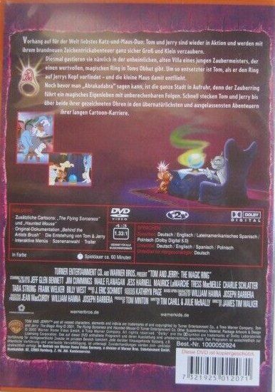 Tutti i DVDs: Tom & Jerry - Der Zauberring  (De-Eng-Esp) – Usato da St. Gallen venduto da elk2020 1