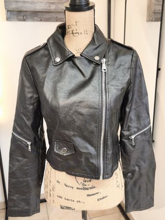 Tally Weijl Bikerjacke Kunstleder schwarz Grösse M