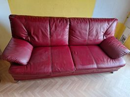 Schöne Kunstledersofas 2 und 3 Plätze