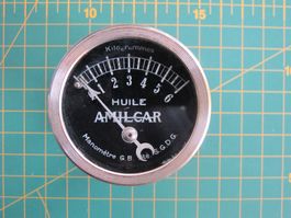 Amilcar rare compteur de pression d'huile pour Cyclecar