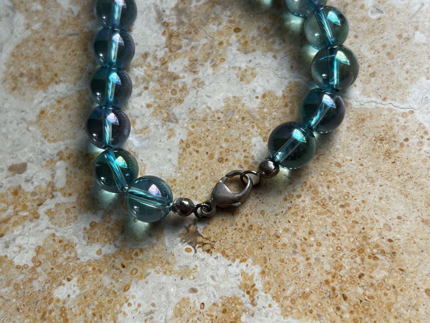 Catenine: Murmeln-Kette Meerblau (44cm) – Usato da Dittingen venduto da Bellevista 4