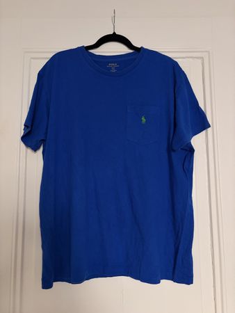 T-shirt Polo Ralph Lauren bleu avec poche - Taille L