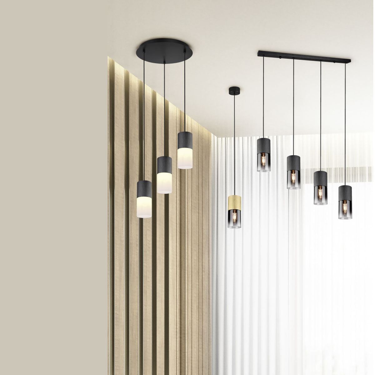 Kronleuchter & Deckenlampen: Hängeleuchte, Rauchfarbig, 4 Strahler – Neu (gemäss Beschreibung) aus Kreuzlingen von Smart-Light 1