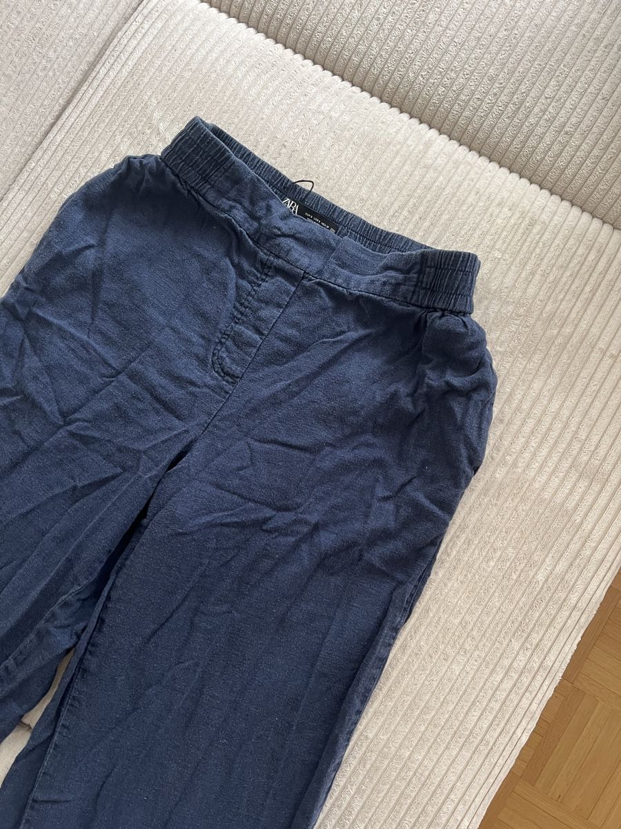 Zara Pantalons: ZARA LEINENHOSE NAVY GR S – D'occasion à Basel par theo-g77 1