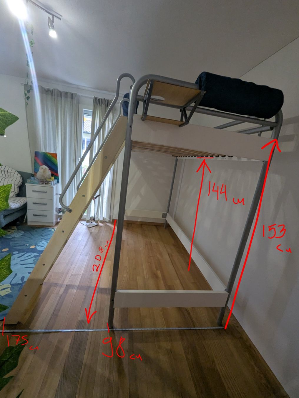 Hasena Letti: Hasena Hochbett - Loft bed, Metal frame – Usato da Zug venduto da pol_by8p 1