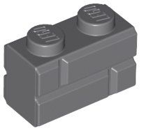 50x Lego 1x2 Mausersteine dunkelgrau (masonry brick) NEU