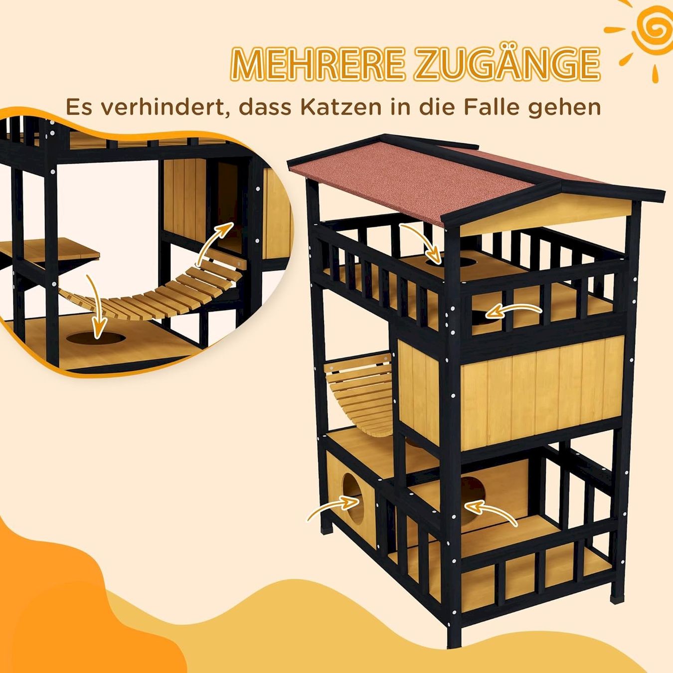 Altro in Accessori per animali: PawHut Katzenhaus mit Plattformen – Nuovo e nell'imballaggio originale da Bottighofen venduto da zaap 4