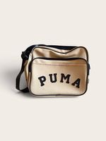 Borsa Puma vintage beige e nera a tracolla stile retro