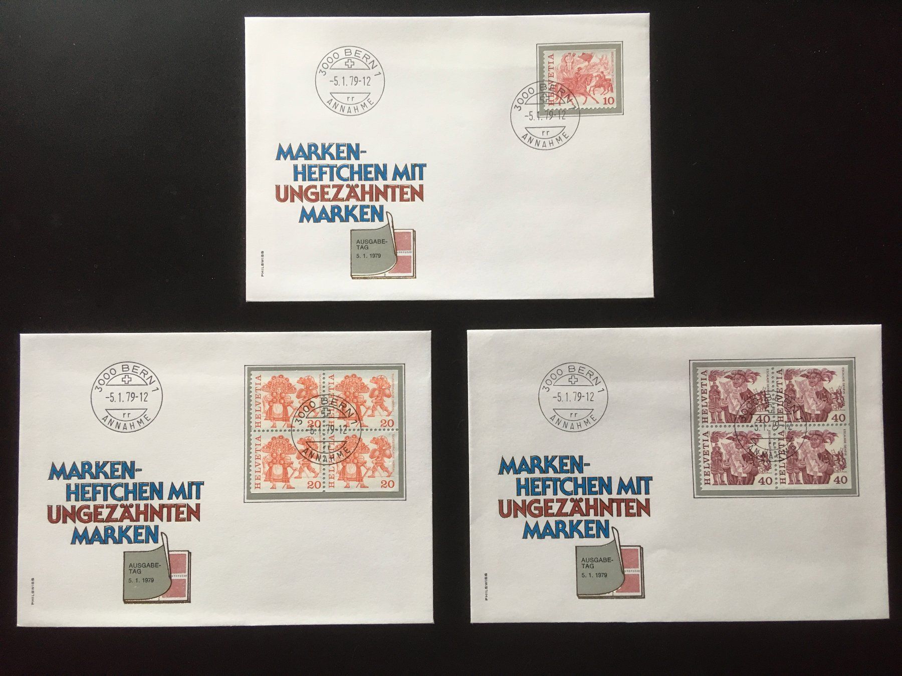 Tutti i francobolli: Markenheftchen Volksbräuche 1979 ** und FDC – Usato da Nesslau venduto da andi_hon 1