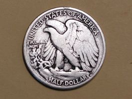 USA Half Dollar "Walking Liberty" 1937 Silber