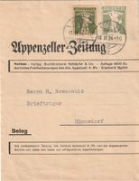 5 Rp. Privat-GS-Streifband mit Zusatzfrankatur
