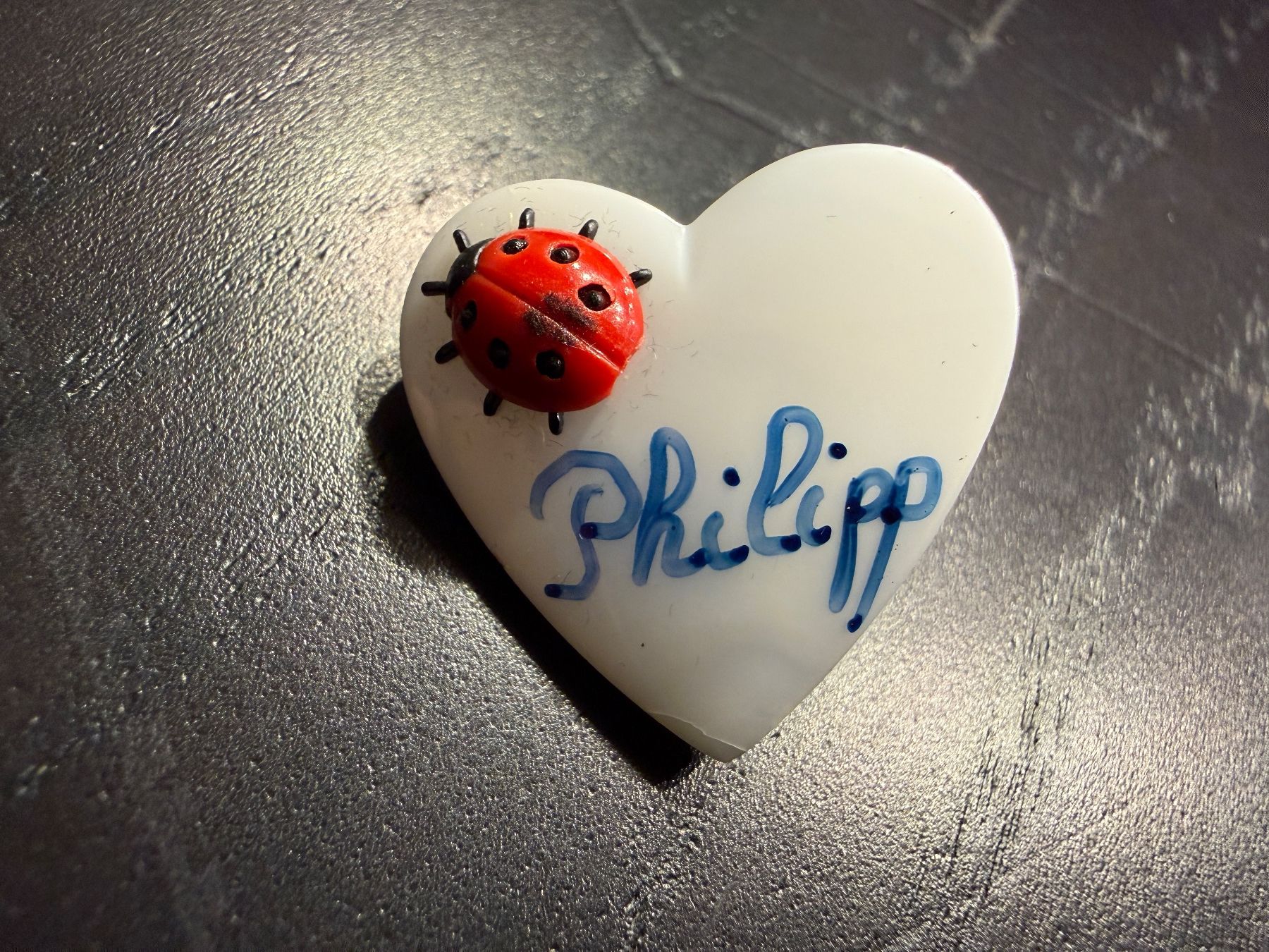 Placchette & Badge: Herziges Namensschild "Philipp" mit Glückskäfer 🐞 – Usato da Erstfeld venduto da Mario_boe0