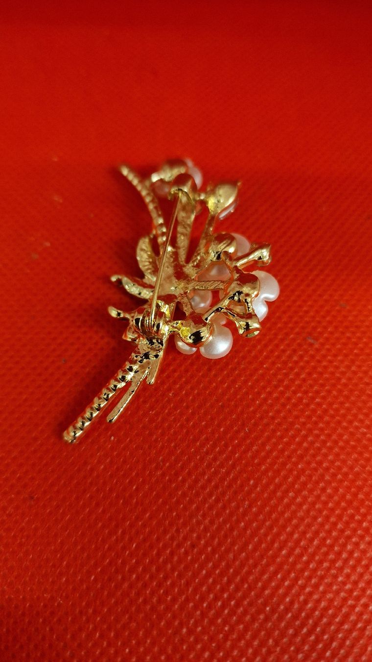Spille & Fermagli: Elegante Brosche, mit Perlen und Strass – Nuovo (secondo la descrizione) da Herisau venduto da Antiques.AR 1