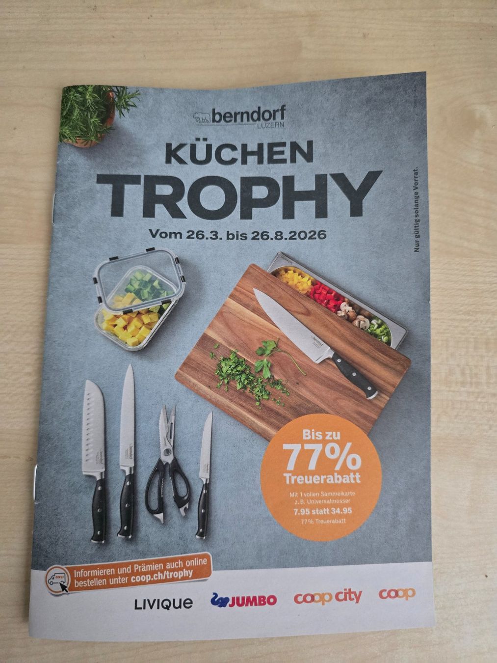 Coop Sammelmarken & -punkte: 2 volle Coop Trophy-Karten BERNDORF KÜCHEN-TROPHY – Neu (gemäss Beschreibung) aus Chur von blackcat10 1