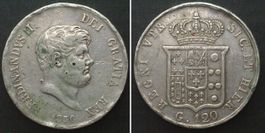 DUE SICILIE Piastra da 120 Grana 1856 FERDINANDO II argento
