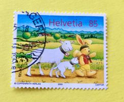 Nr.1163 Felix begleitet von Ziegen  GESTEMPELT 2005   