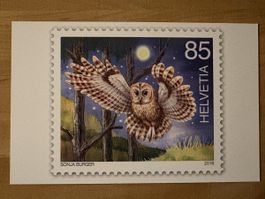 AK mit Tier Briefmarken Motiv von Sonja Burger