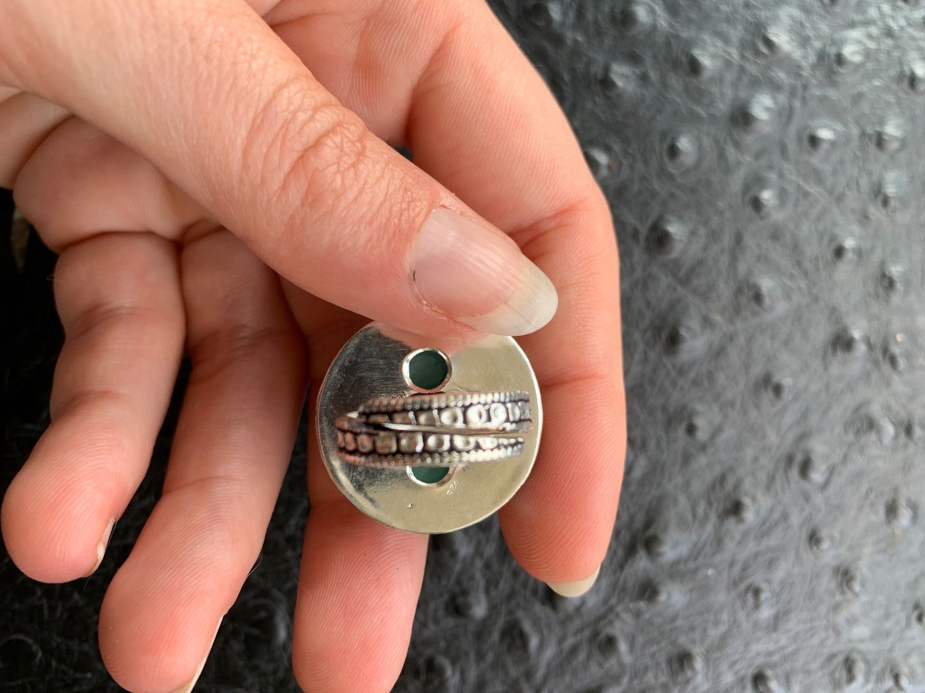 Bagues: Ring Silber mit grossem Amazonit – Neuf (Voir description) à Birsfelden par Exclusivity 3