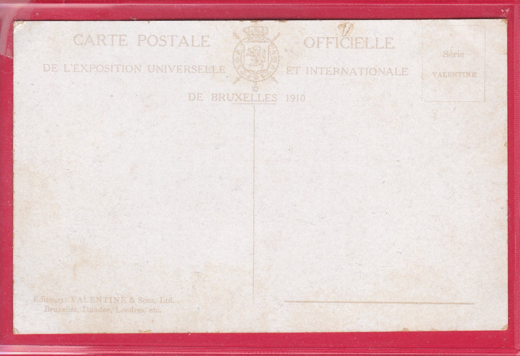 Cartoline postali: EXPO DU BRUXELLES 1910, SECTION ALLEMANDE – Usato da Oberrieden venduto da Gebirgsstelze 1