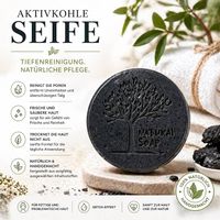 Aktivkohle Seife  Tiefenreinigung für klare Haut