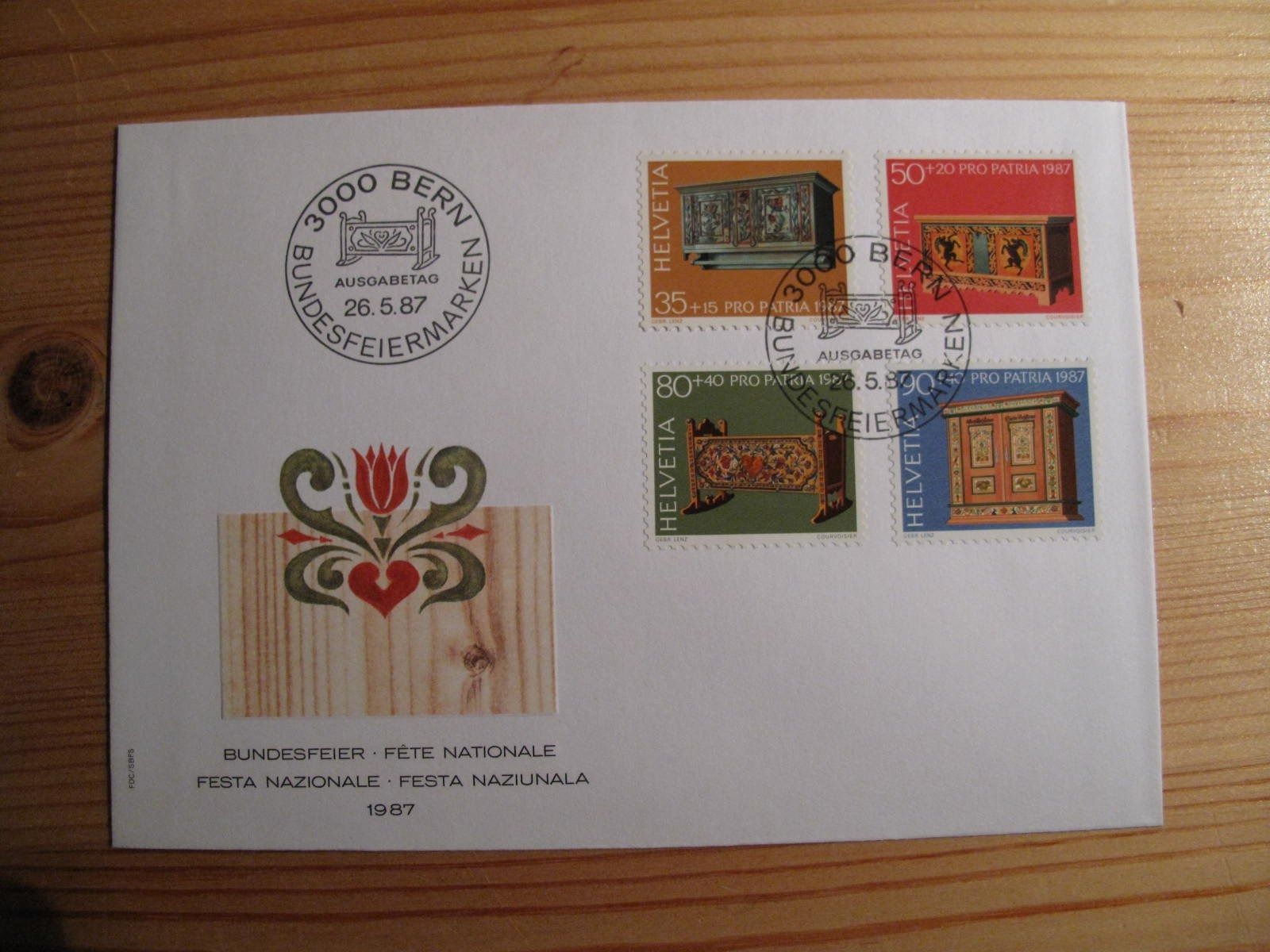 Tous les timbres: Pro Patria 1987 FDC – D'occasion à Wil SG par fva01
