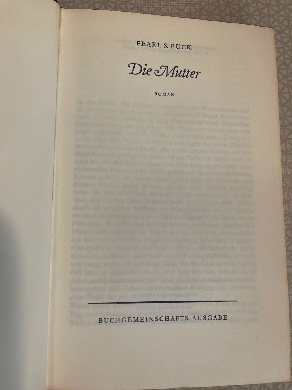 Livres: Buch - Pearl S.Buck - Die Mutter – D'occasion à Urnäsch par pas_5r9c 3