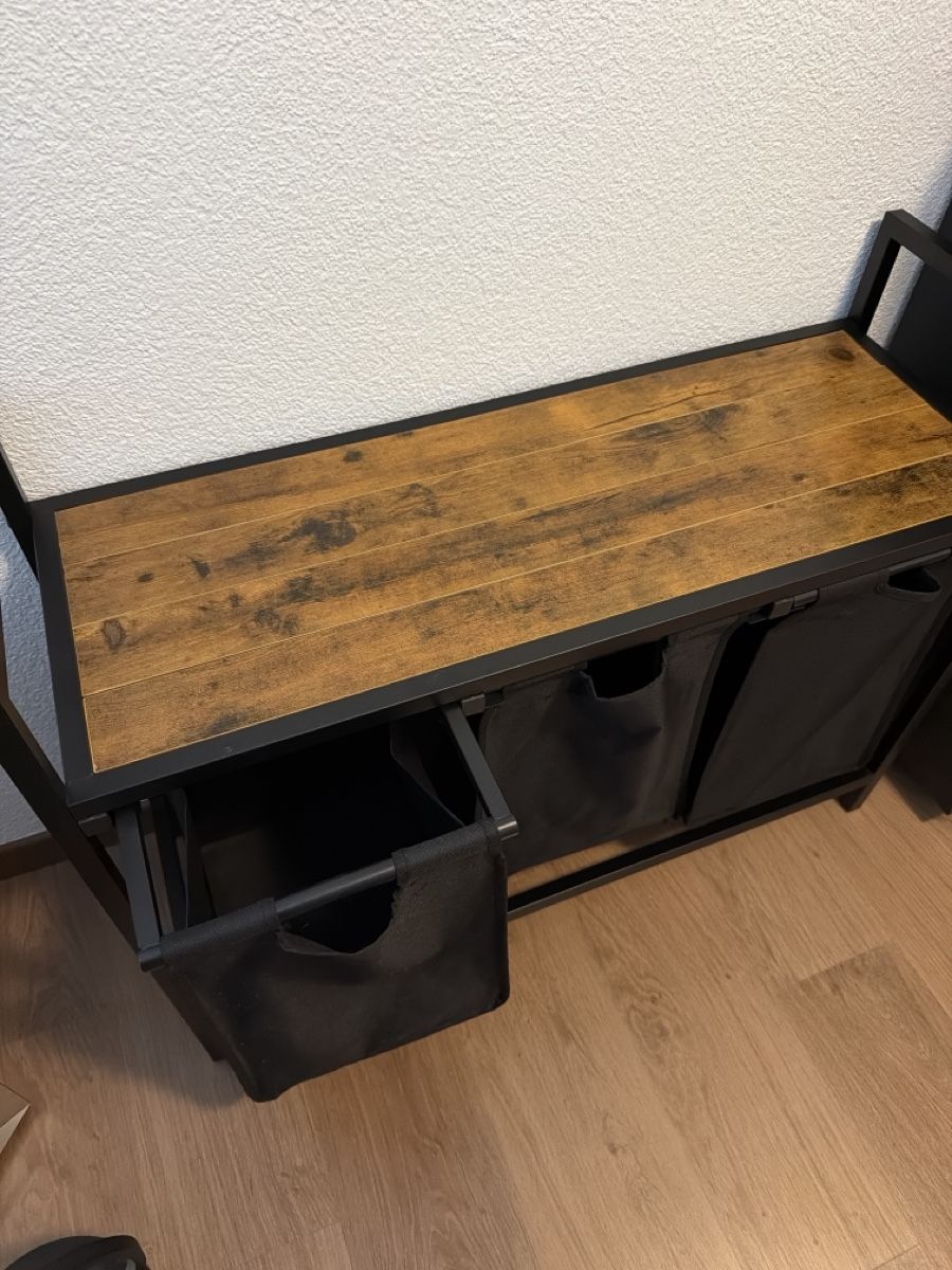 Wäschekörbe: Wäschekorb mit 3 Fächern Holzoptik Metallgestell  – Neu (gemäss Beschreibung) aus Andwil SG von mrs_h99 2