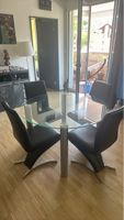 Glas Esstisch mit 4 Stühlen guter Zustand