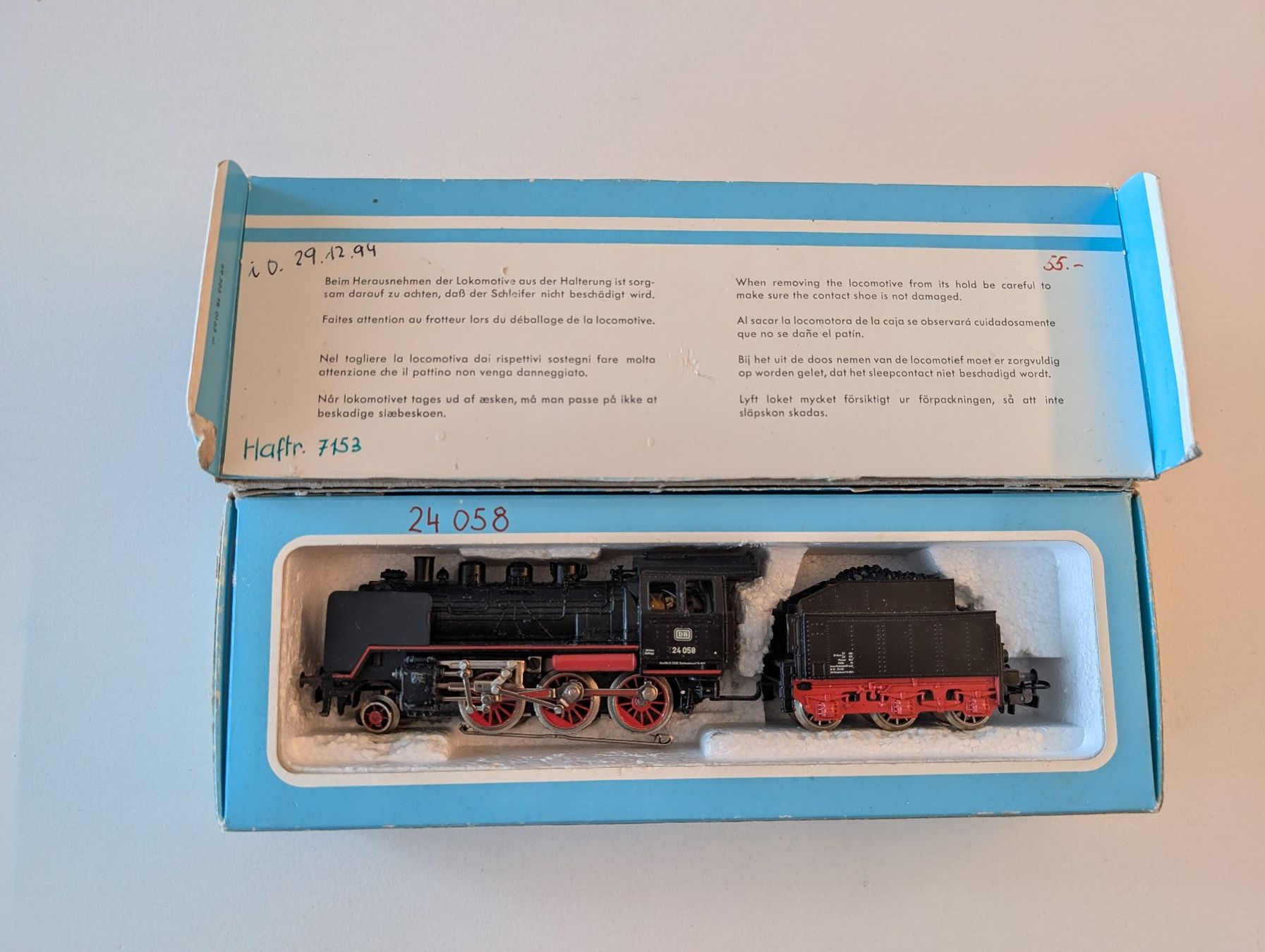 Märklin Modellini di ferrovie: Märklin H0 3003 Dampflok BR 24058 – Usato da Ebikon venduto da Nico151 2