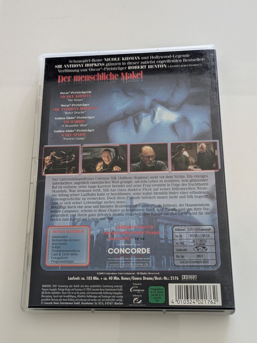 Tutti i DVDs: Der menschliche Makel (DVD) – Usato da Liestal venduto da tonic 1