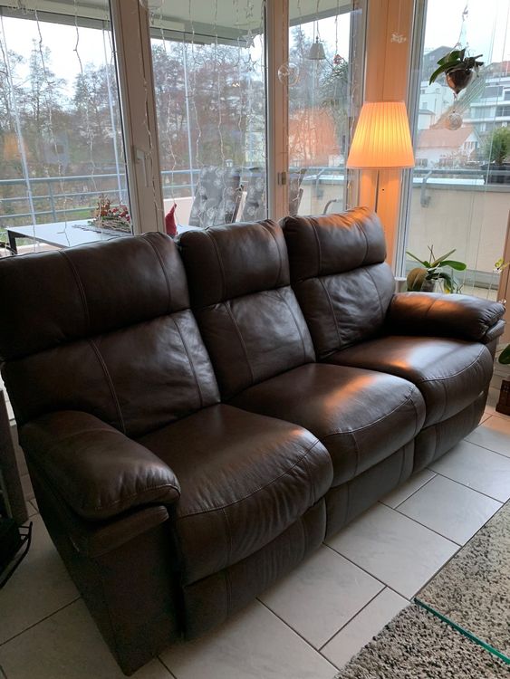 Sofa MALTA LEDER + Sessel mit Relaxfunktionen Kaufen auf Ricardo