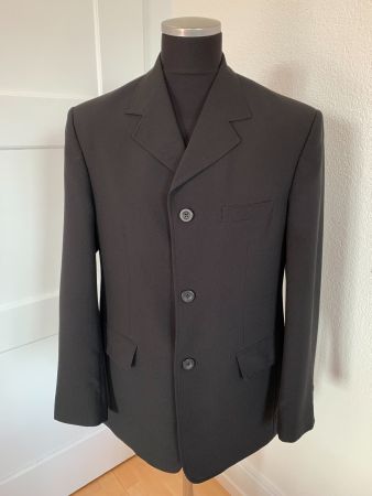 CARLETTI Herren Long Blazer, Gr. 50, Schwarz