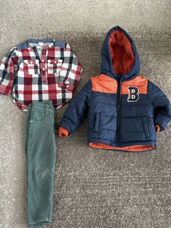 Jungen Winterpaket Gr. 86/98 Jacke Shirt Hose
