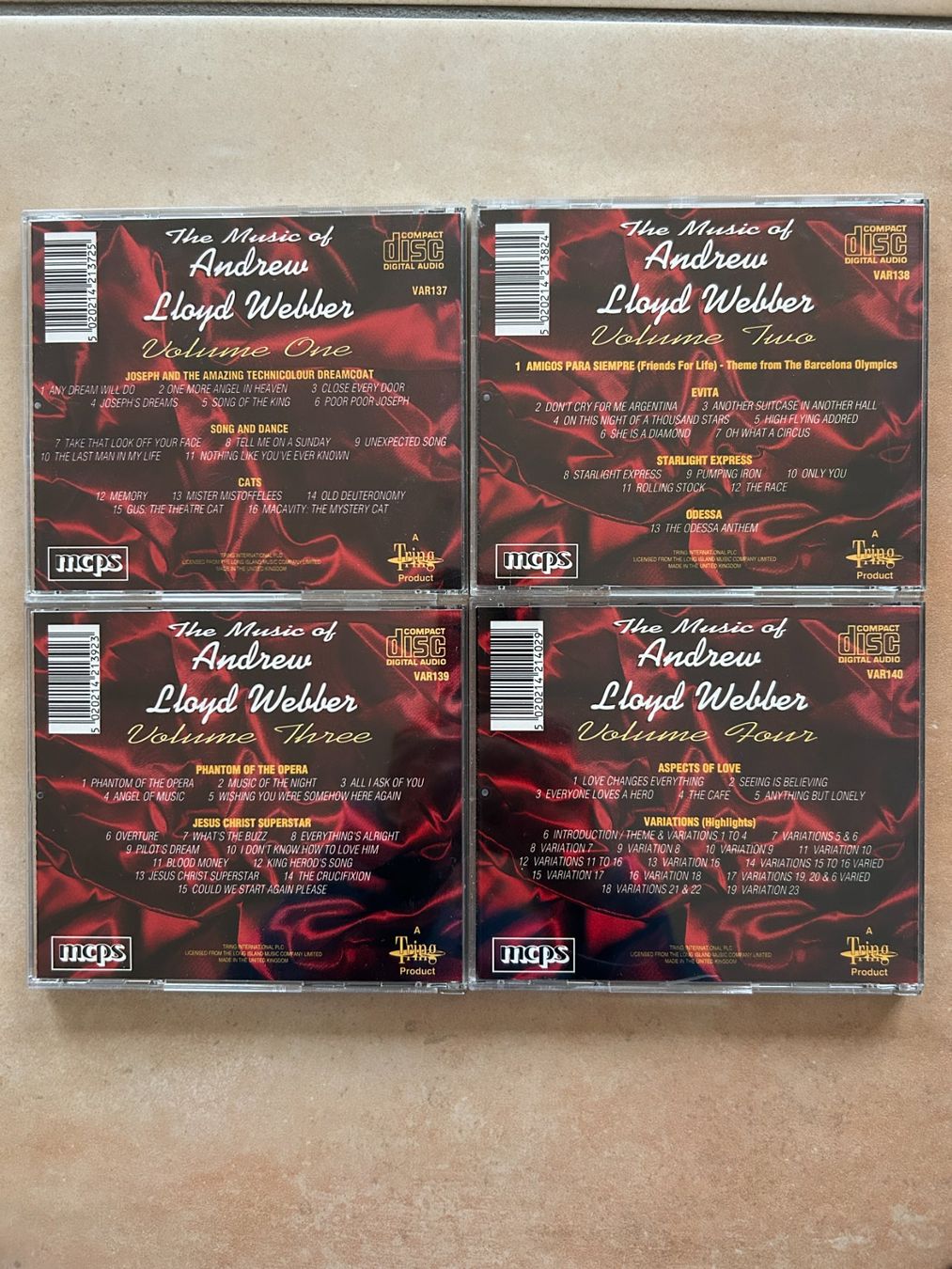 CDs: Musicals von Andrew Lloyd Webber Vol.1-4 – Gebraucht aus Wiggiswil von Cwi0 1