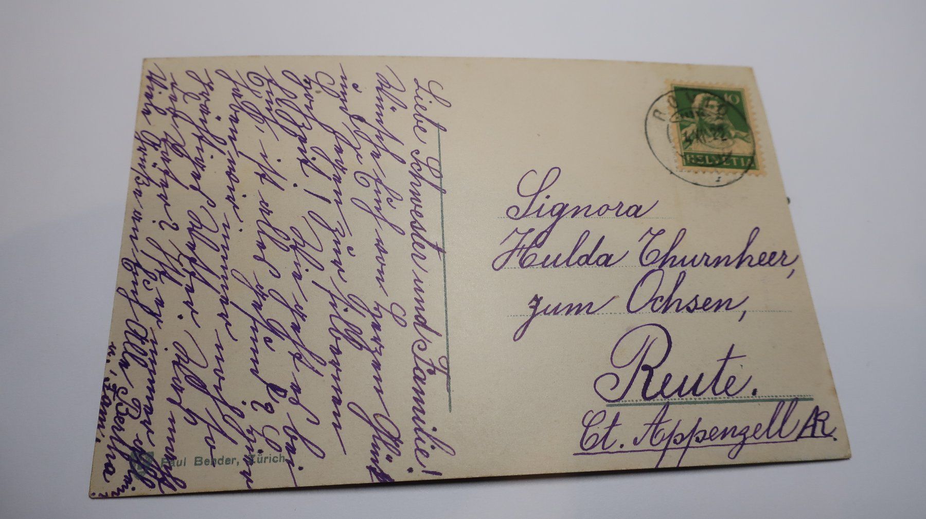 Cartoline postali: Lago di Lugano Morcote  1922 – Usato da Cormoret venduto da Pascalll2001 3