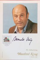 Manfred Krug 1937-2016 Autogramm Sammelkarte 18x26cm