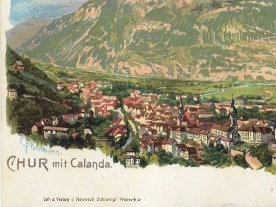 Cartes postales: Chur mit Calanda - Steinmann-Litho – D'occasion à Kirchberg BE par Mgh 1