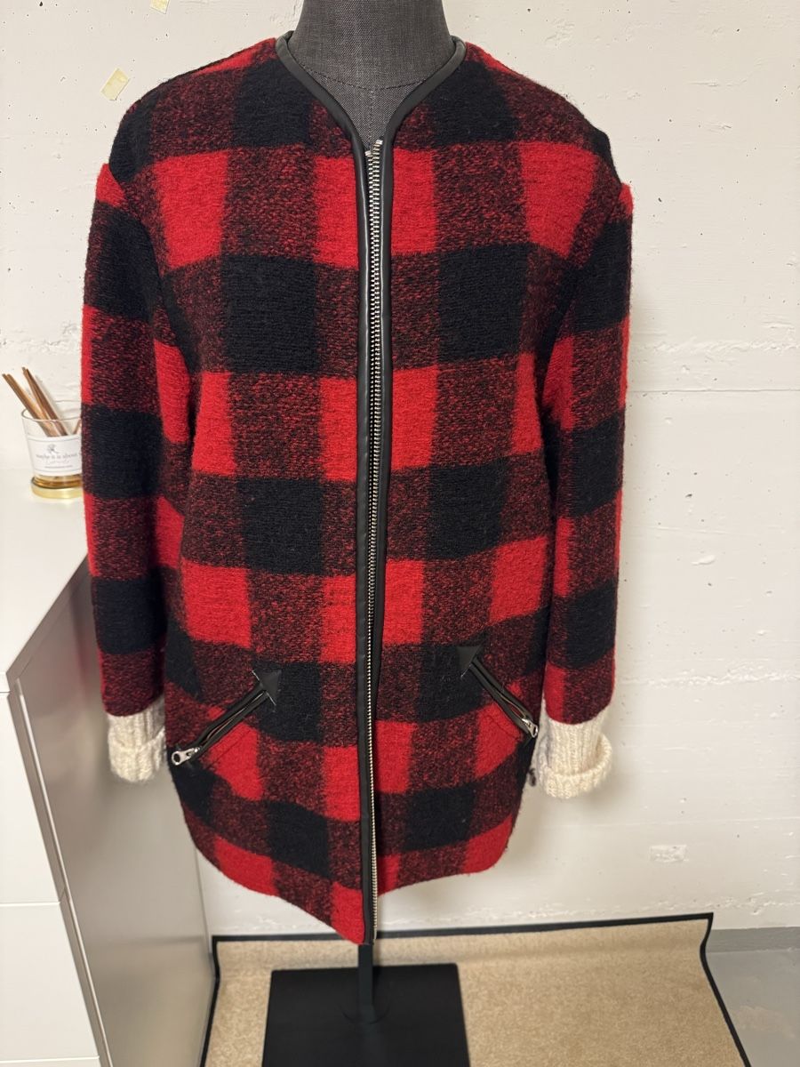 Isabel Marant Giacche: Isabel Marant Étoile Jacket Red/Black Wool Blend Sz 34 – Nuovo (secondo la descrizione) da Sarnen venduto da vik_jw5z 1