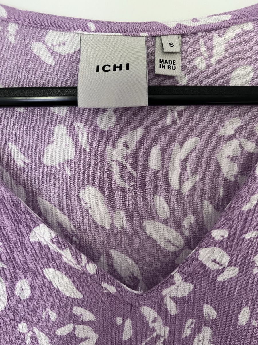 Kleider: Maxikleid von ICHI, Gr. S, lila - weiss – Gebraucht aus Derendingen von DinTin 1