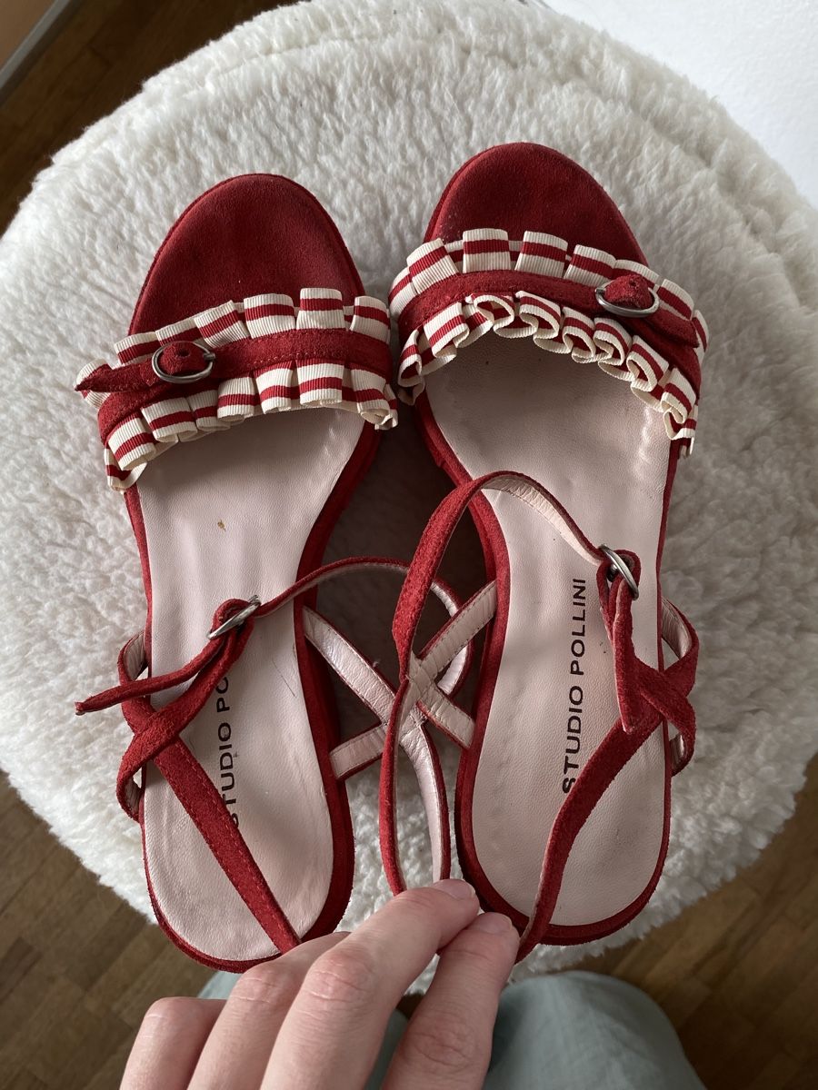 Scarpe da donna: Studio Pollini Summer Sandals, Red, Size 36, Platform Heels – Usato da Münchringen venduto da loo_b7bd 2