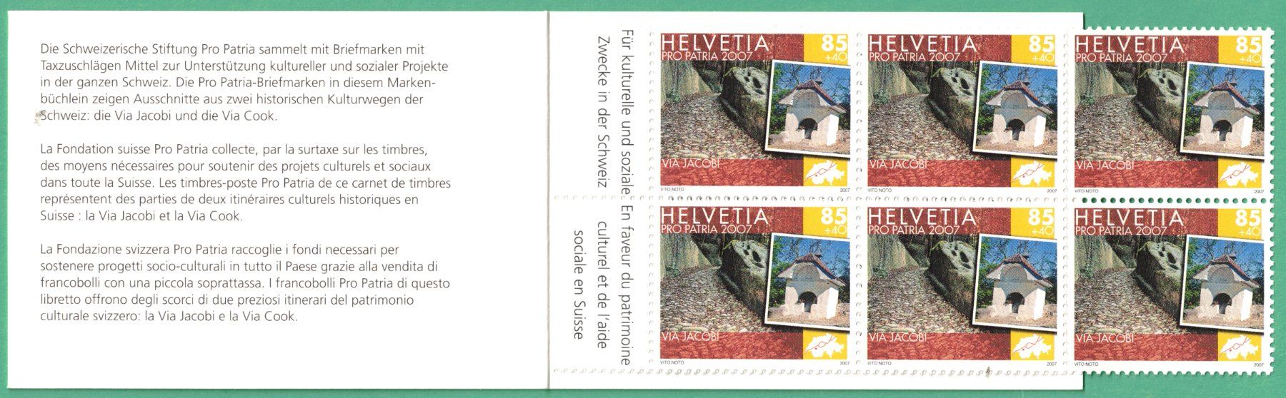 Alle Briefmarken: 2007  Markenheftchen    Pro Patria      postfrisch – Neu (gemäss Beschreibung) aus Mellingen von Ginger 1